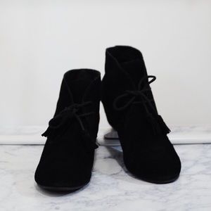 Nicole | Black Wedge Boots